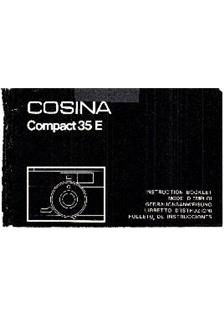 Cosina Compact 35 E manual. Camera Instructions.